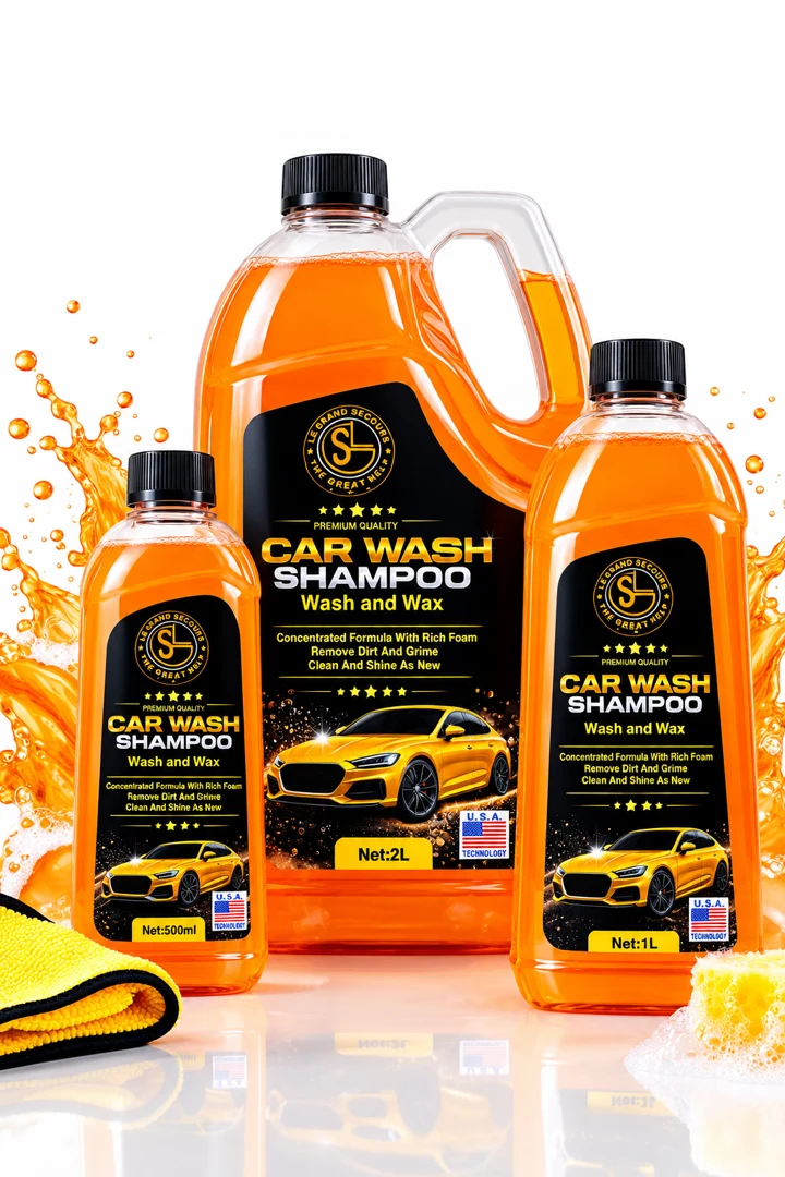 Car Wash Shampoo, flacons de 500 ml, 1 L et 2 L